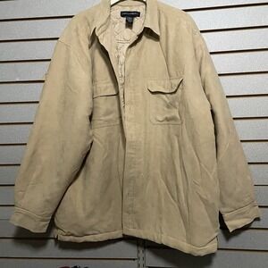 Architec Men's L Jacket Coat Suede Like‎ Pockets Collar Button Up